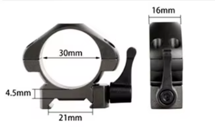 30mm Picatinny/weaver Ringe Quick Realease - HuntElite