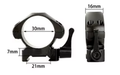 30mm Picatinny/weaver Ringe Quick Realease - HuntElite