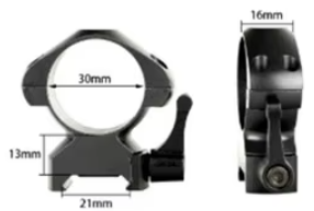 30mm Picatinny/weaver Ringe Quick Realease - HuntElite