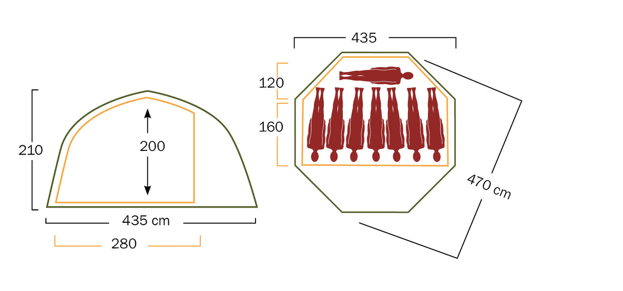 Helsport Varanger Dome 8-10 Outer Tent incl. Pole