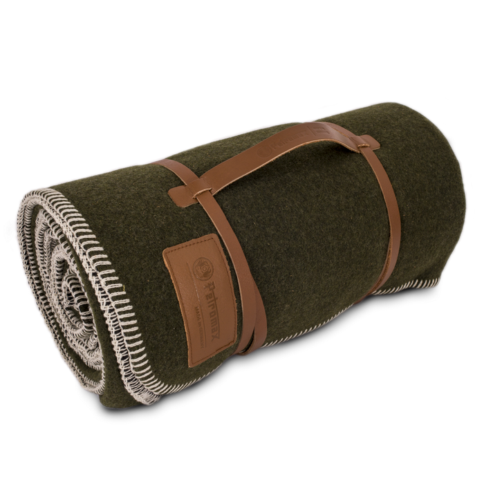Petromax Wool Blanket 150 x 200 cm smoky - Petromax - Moss Green/Black