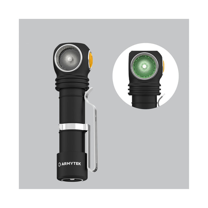 Armytek Wizard C2 WG Magnet USB - Hvid & Grøn - 1100 lm & 400 lm