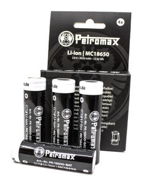 Genopladelige Li-ion-batterier 18650 (4-pak) - Petromax