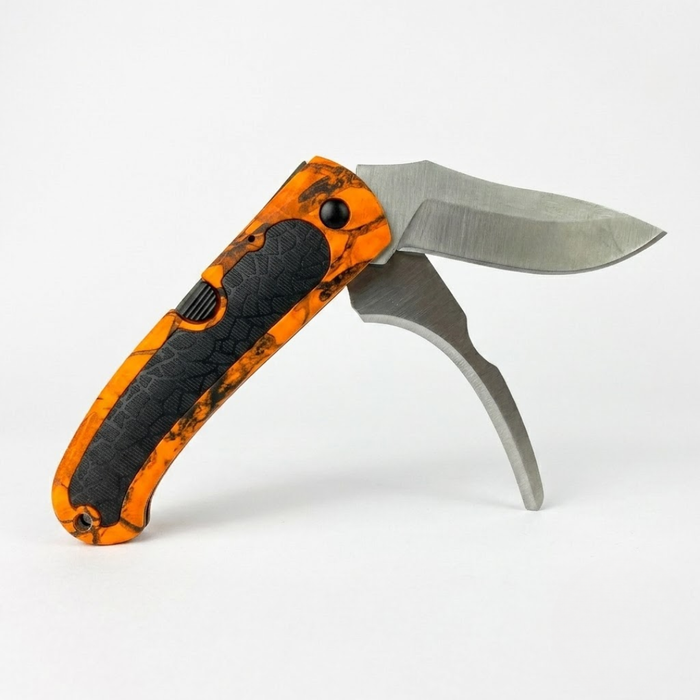 Orange camo kniv 2 blade - Kyros