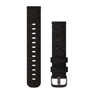 Quick Release remme (20 mm), Black Pepper vævet nylon, Slate hardware