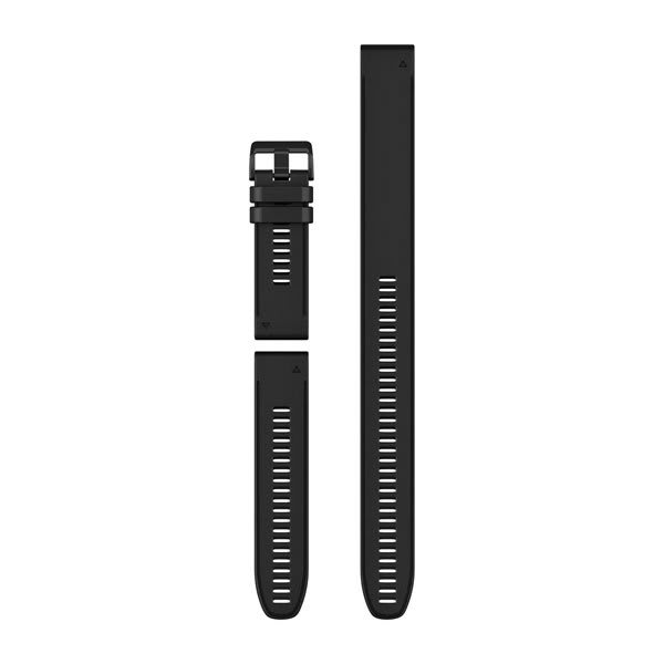 QuickFit® 26 remme, Sort silikone (Dykkersæt med 3 dele)