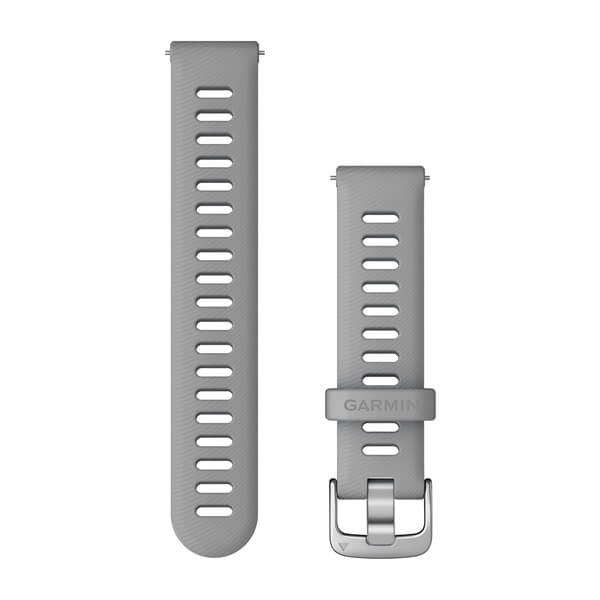 Quick Release remme (18 mm), Powder Grey, sølv hardware