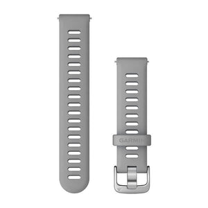 Quick Release remme (18 mm), Powder Grey, sølv hardware