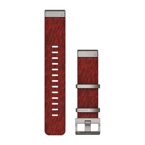 QuickFit® 22 urremme, Jacquardvævet nylonrem – Rød