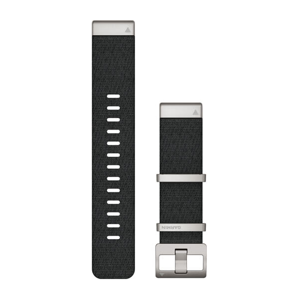 QuickFit® 22 urremme, Jacquardvævet nylonrem – Sort