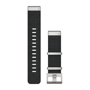 QuickFit® 22 urremme, Jacquardvævet nylonrem – Sort
