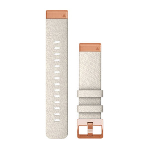 QuickFit® 20 urremme, Crememeleret nylon, rosaguld hardware