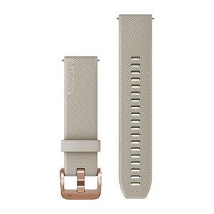 Quick Release remme (20 mm), Lys sand, rosaguld hardware