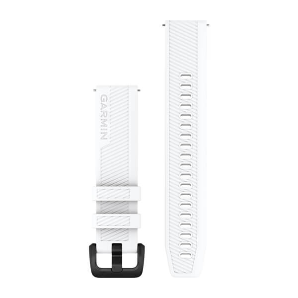 Quick Release remme (20 mm), Hvid, sort hardware