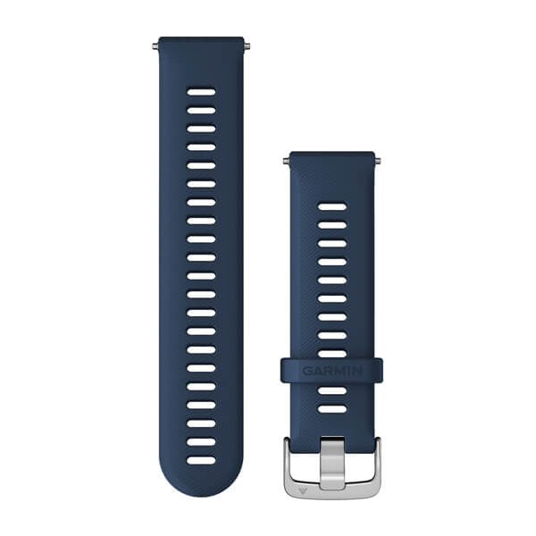 Quick Release remme (22 mm), Tidal Blue, sølv hardware
