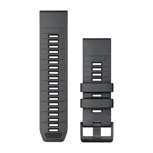QuickFit® 26 remme, Slate Grey/Sort silikone