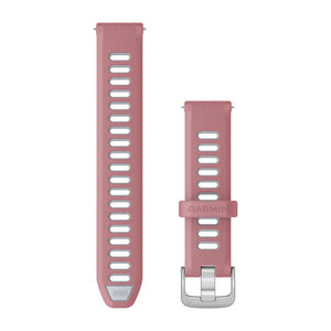 Quick Release remme (18 mm), Pink/Whitestone, sølv hardware