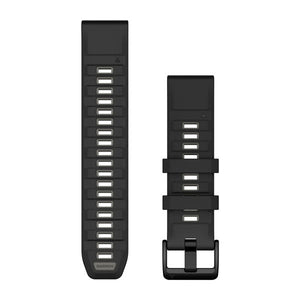 QuickFit® 22 remme, Sort/Pebble Grey silikone