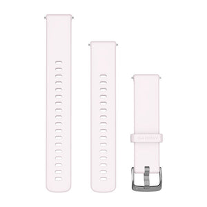 Quick Release remme (18 mm), Blush Pink silikone , sølv hardware