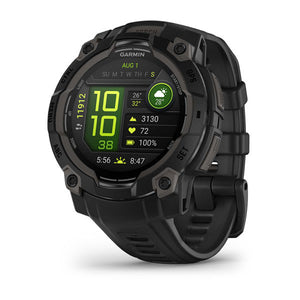 Instinct® 3 – 45 mm, AMOLED, Sort med sort rem