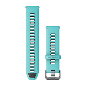 Quick Release remme (22 mm), Aqua/Sort, Slate hardware