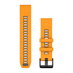 QuickFit® 22 remme, Spark Orange/Graphite silikone