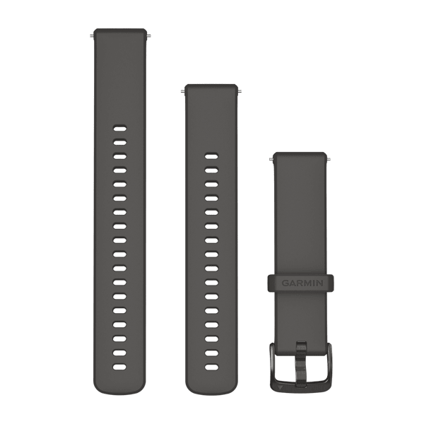 Quick release-remme, Pebble Grey, Slate hardware