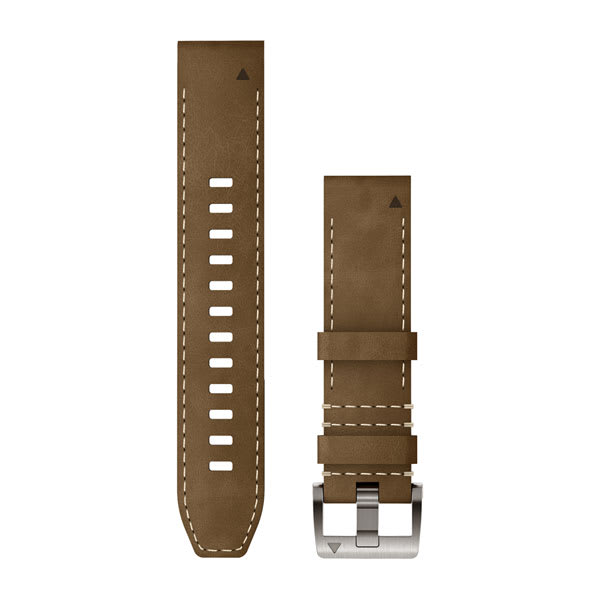 QuickFit® 22 urremme, Læder/FKM hybridrem, Tundra/sort