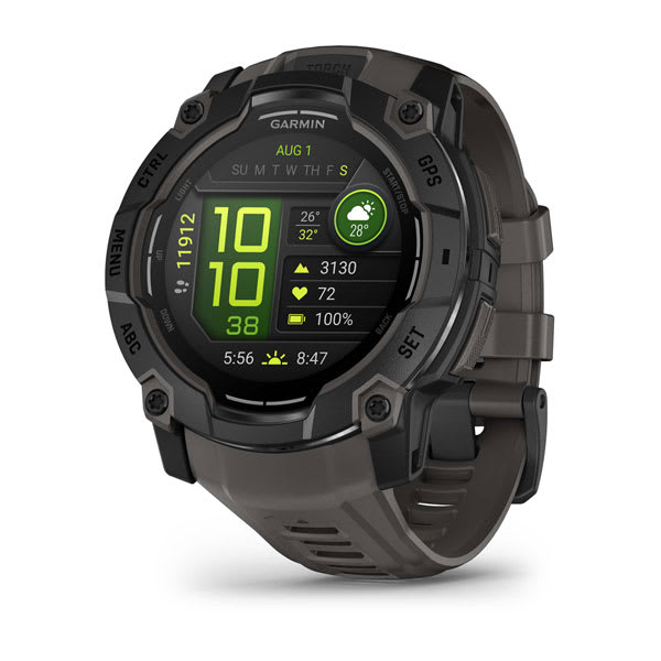 Instinct® 3 – 50 mm, AMOLED, Sort med Charcoal rem