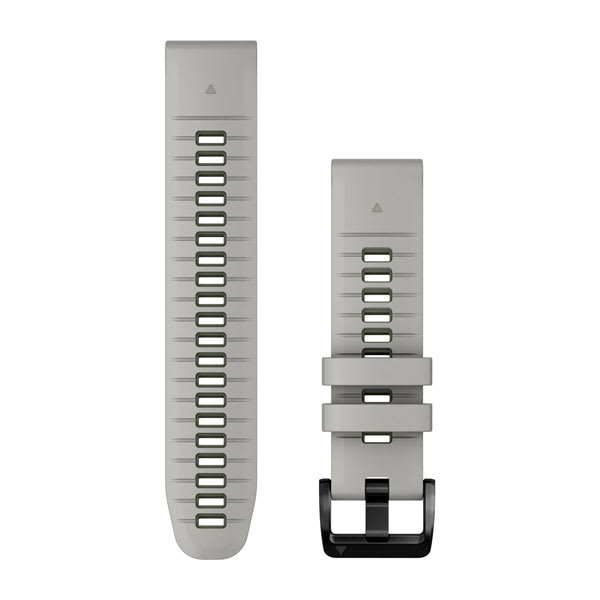 Quickfit 22 mm urremme, Fog Gray/Moss silikone