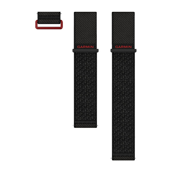 Quick release remme (24 mm), Sort ComfortFit nylon
