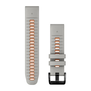 Quickfit 22 mm urremme, Fog Gray/Ember Orange silikone