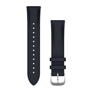 Quick Release remme (20 mm), Navy italiensk læder, sølv hardware 1