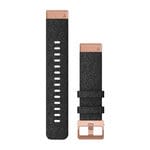 QuickFit® 20 urremme, Sortmeleret nylon, rosaguld hardware 2