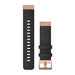 QuickFit® 20 urremme, Sortmeleret nylon, rosaguld hardware 2