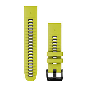 Quickfit 22 mm urremme, Electric Lime/Graphite silikone