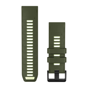 QuickFit® 26 mm urrem, Olive Drab/Citron silikone
