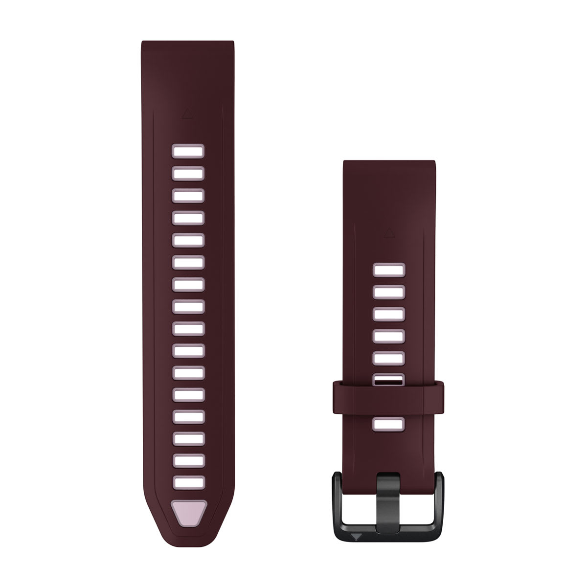 QuickFit® 20 mm urrem, Dark Cherry/Dust Rose silikone