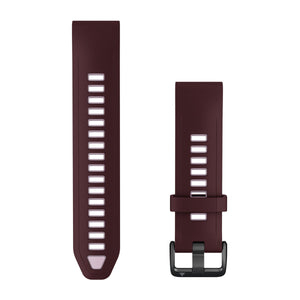 QuickFit® 20 mm urrem, Dark Cherry/Dust Rose silikone