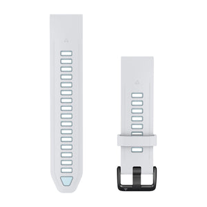 QuickFit® 20 mm urrem, Whitestone/Ice Blue silikone