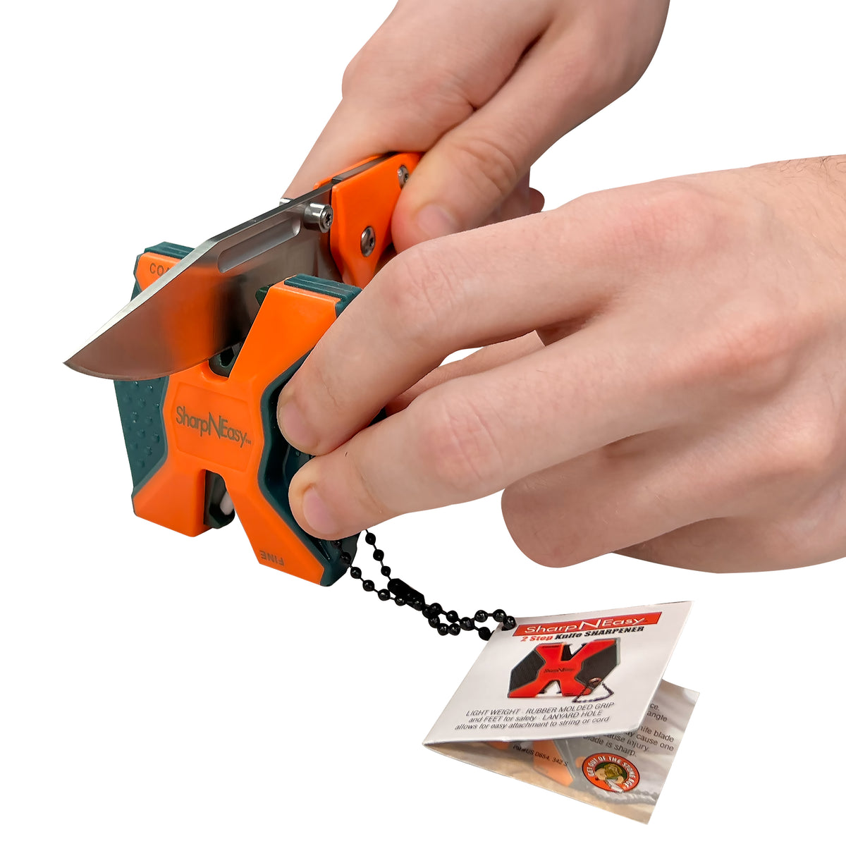 AccuSharp - Foldekniv/sliber sæt Orange m/lås