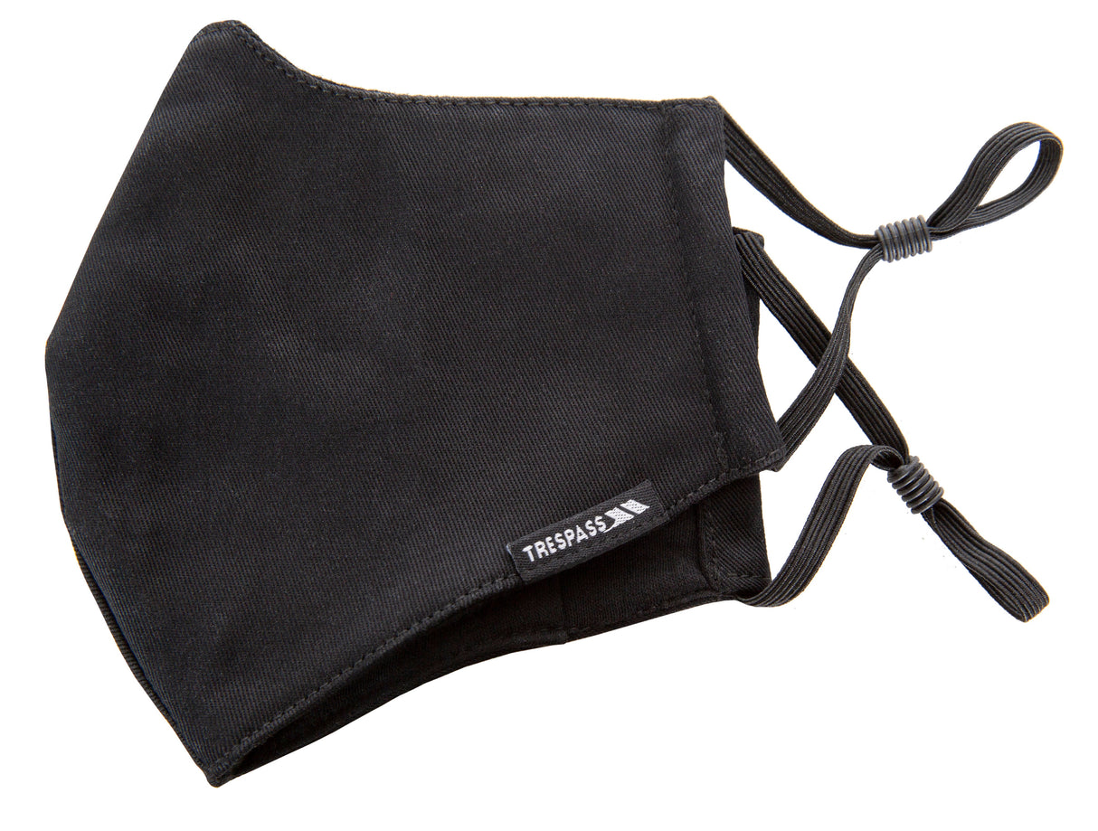 Cloth Face Mask + 3 Filters - Black - Trespass