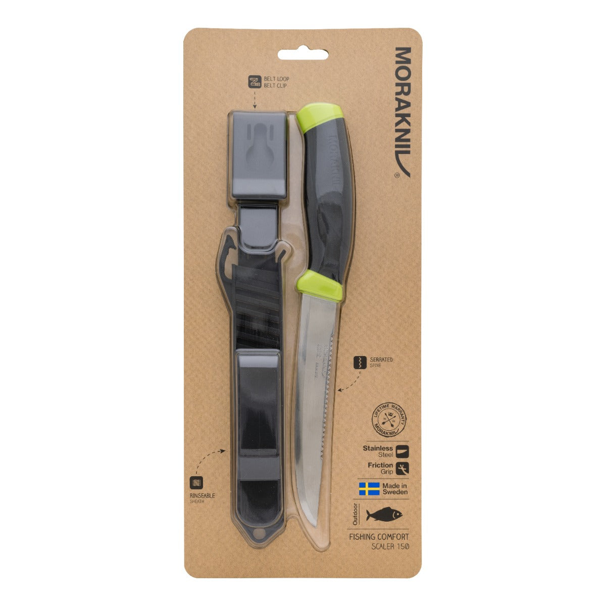 Companion Fishing Scaler 150 (S) Lime Gr - Morakniv