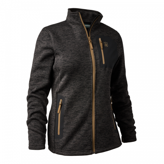 Lady Sarek Strikjakke - Dark Grey - Deerhunter