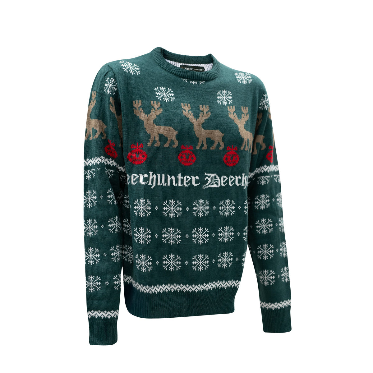 Deerhunter Julesweater i Marble Green med julemotiv