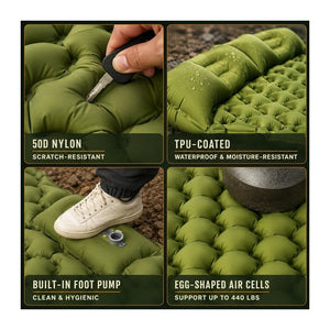 Globuz - Inflating Air Mattress | 2-Person | Green