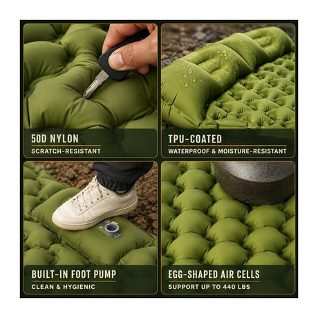 Globuz - Inflating Air Mattress | 2-Person | Green