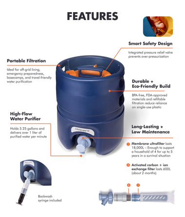 Escape High Flow Water Purifier System - LifeStraw