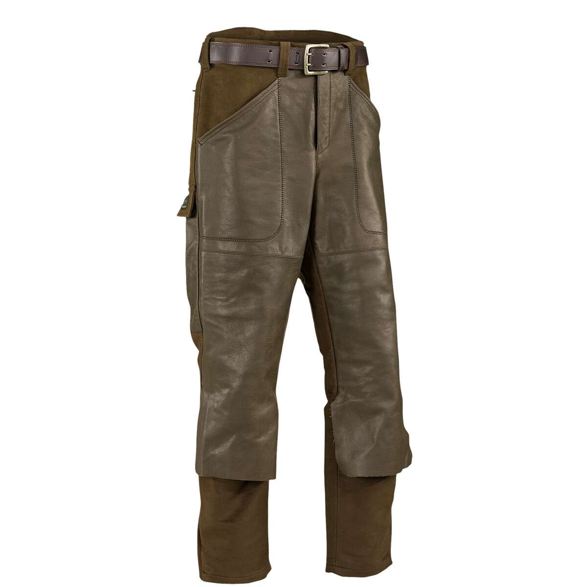 Elk Leather Long Siz Hunting Trouser Brown - Swedteam