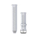 Quick Release remme (22 mm), Silver Grey silikone , sølv hardware 1